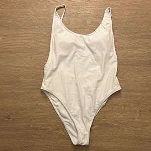 XHILARATION - White One Piece with Adjustable Straps